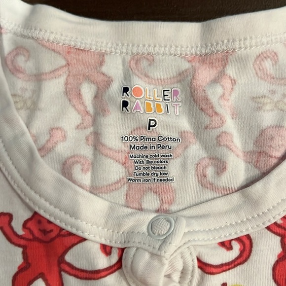 Roller Rabbit Monkey Pajamas in Pink - Petite - Picture 8 of 11